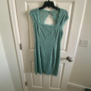 Adrianna Papell Lace Mint Green Dress